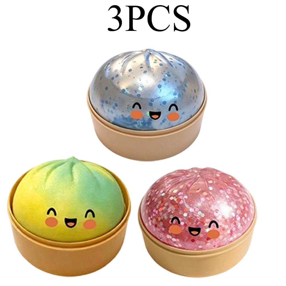Soft Dumpling Squishy Toy Slow Rising Mochi Squeeze Stress Relief Sensory Toy For Adults