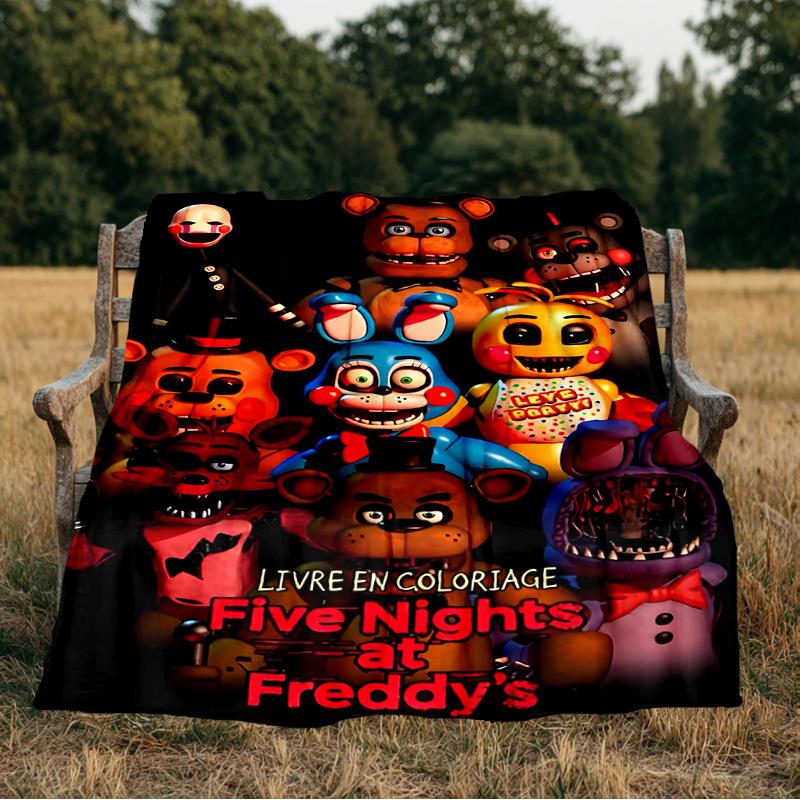 Fnaf Horror Circus Blanket Flannel Throw for Sofa, Indoor, Camping, Living Room, Office, Chair, And Bed Soft Birthday Gift