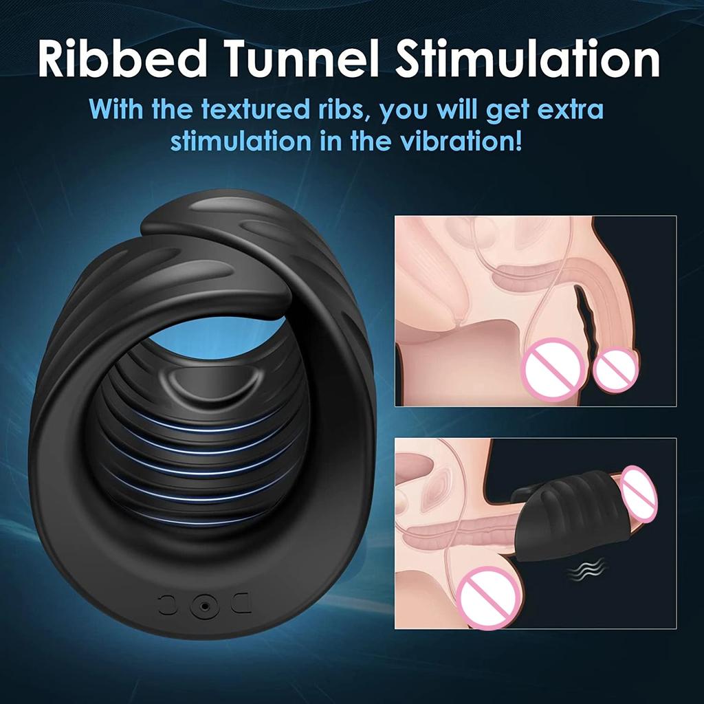 HESEKS Penis Training Vibrator with APP Control Male Masturbator Sex Toys Glans Trainer Cock Ring For