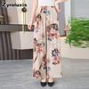 Women's Cotton Flannel Pajama Pants Summer Thin Wide Leg Pants for Moms Loose Casual Home Wear Long Trousers