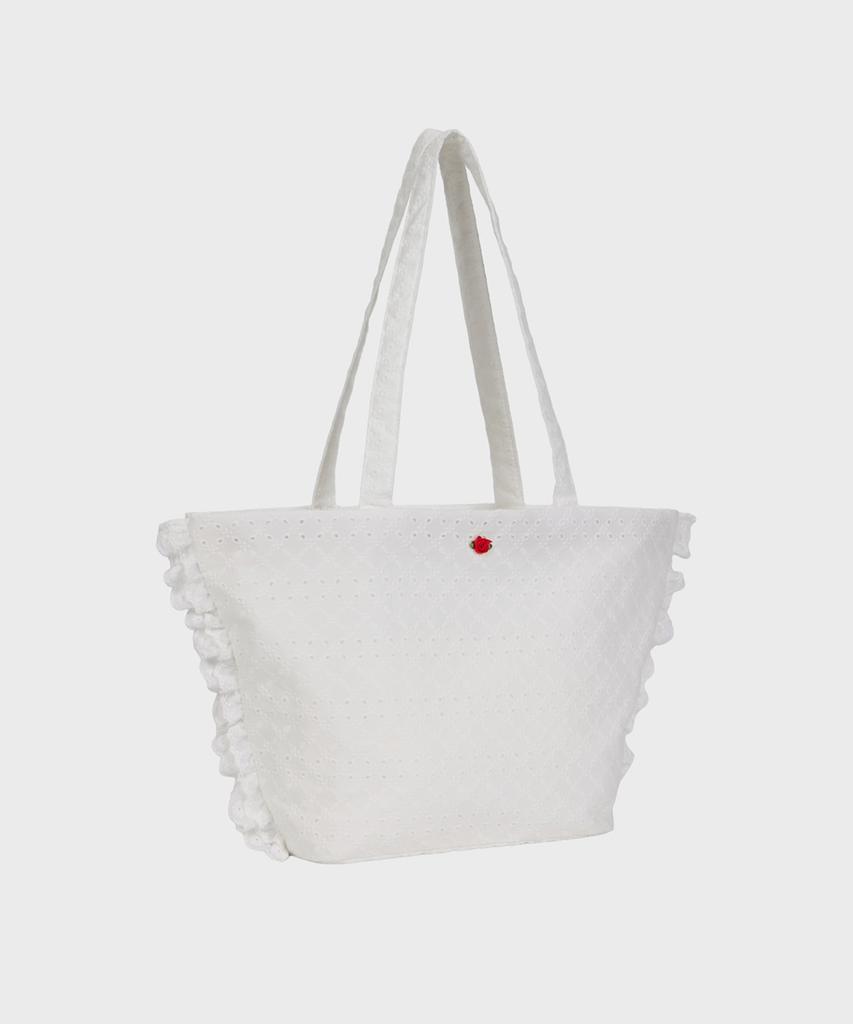 Alki Alka Ruffle Trim Bag (White)