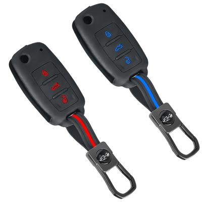 Funda de Silicona para Llave de Coche Cubierta para Llave Para VW UP Polo Golf 6 Passat B5 Touran Caravelle Jetta Caddy Touareg Para Skoda Fabia Octavia A5