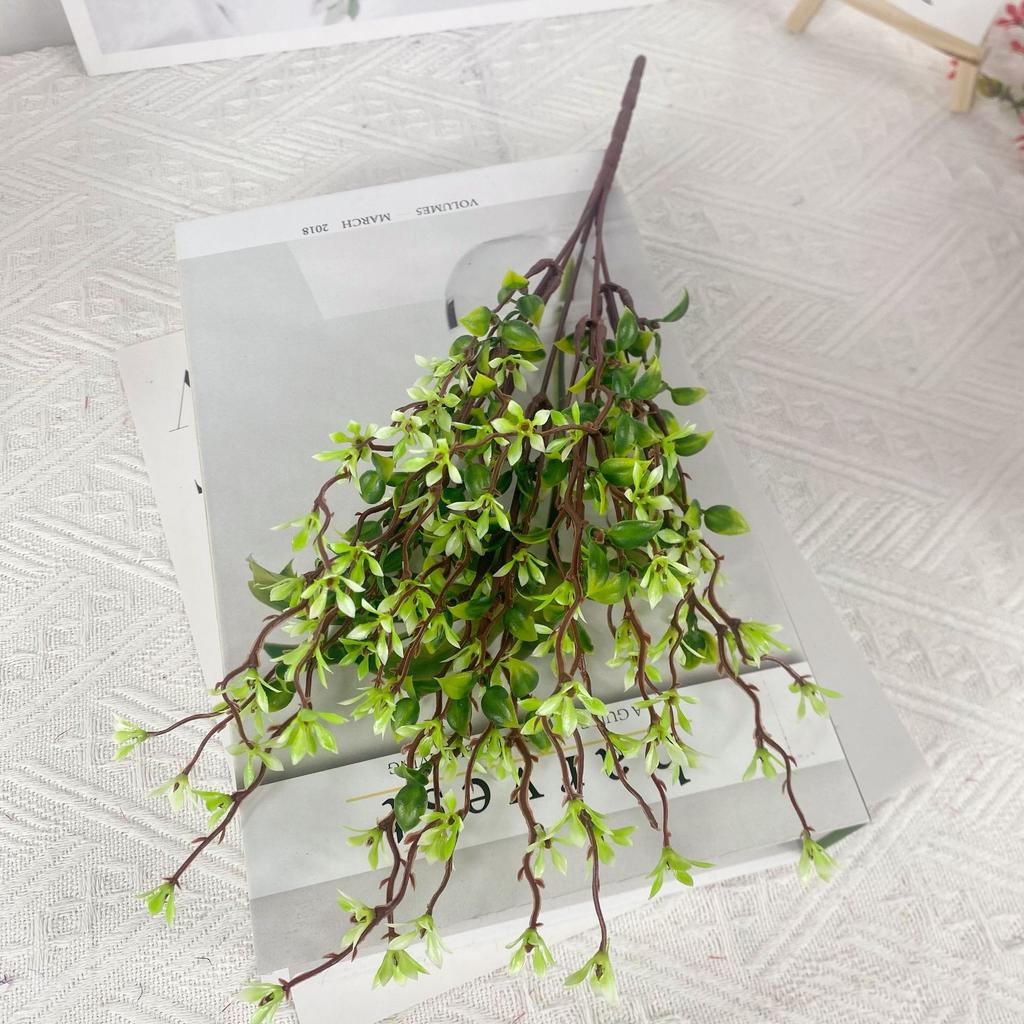 Simulation Artificial 5-Fork Plum Blossom Green Plant Fake Flower Small Fresh Lilac Home Outdoor Decoration