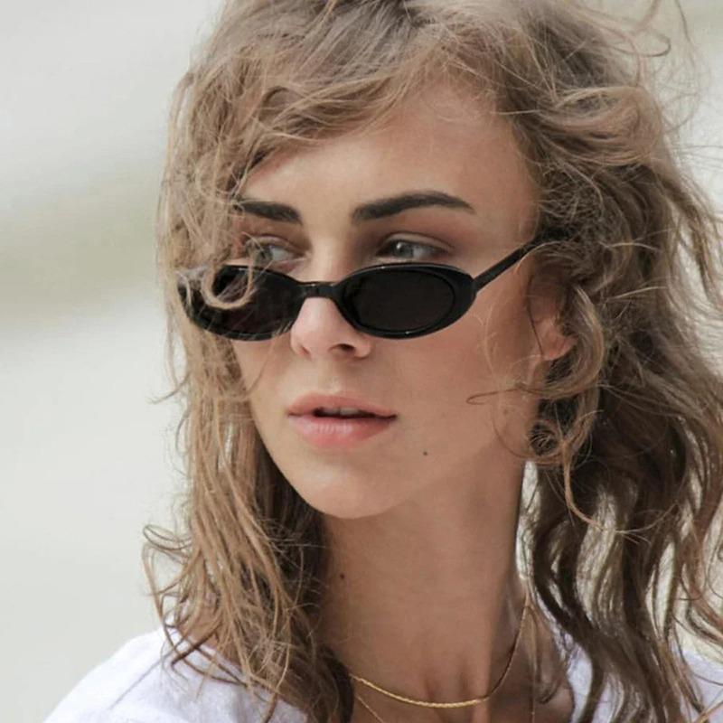 Vintage Oval Sunglasses Women Luxury Brand Designer Sun Glasses Black Leopard Glasses Goggle Gafas De Sol Vintage Para Mujer