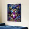 Canvas painting, wall painting, abstract watercolor posters with cats, cute animals, oil painting with a print for the modern house,