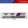 FA6ABS Tricolor M mark Competition Car Trunk Badge Emblem Thunder Edition Sticker For BMW 7m 8x1m X2M X3M X4M X5M X6M X7M x 5