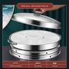 ZISIZ Stainless Steel Round Food Warmer
