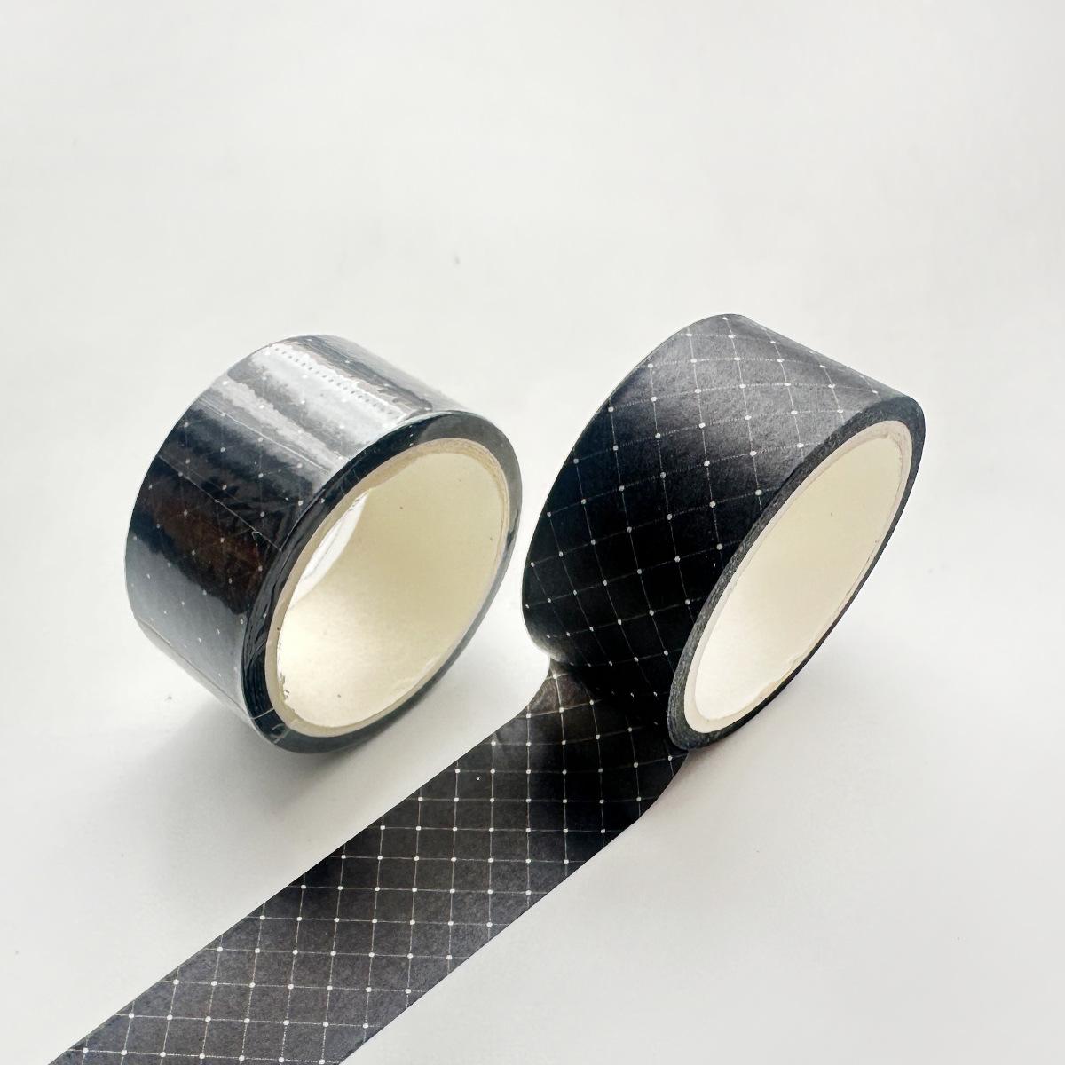 20mm * 5m/roll Ins Black and White Grid Texture Washi Masking Tape Planner Handbook Collage Handmade Scrapbook Basic Materials