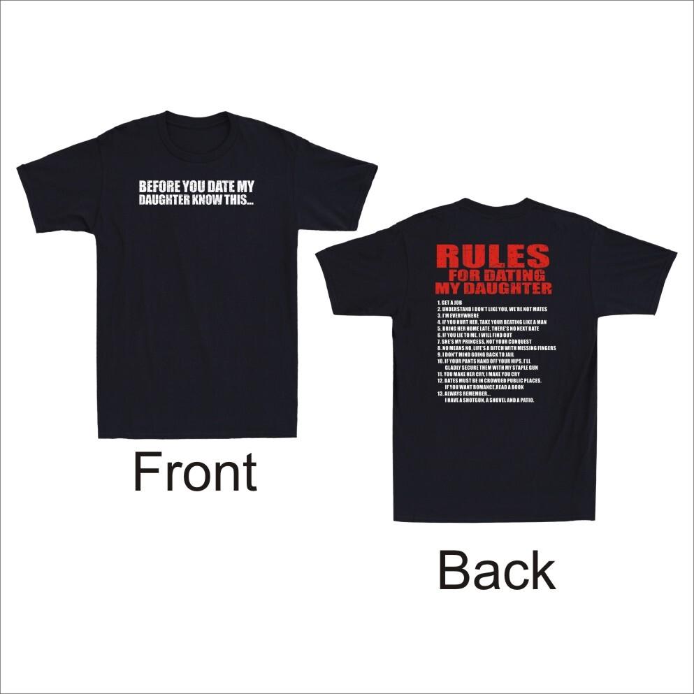 Rules For Dating My Daughter Funny Gift For Dad Front and Back Men s T-Shirt S разноцветный
