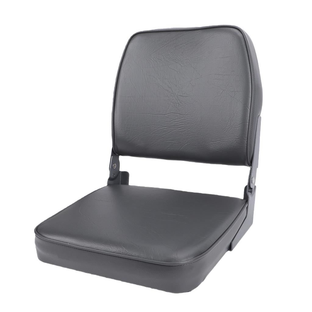 Folding Boat Seat Low Back Boat Chair Comfortable Padded Pontoon Boat Seat with Backrest