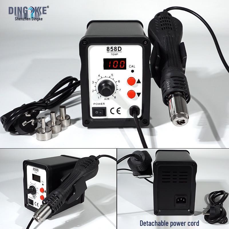 858D/8586 2-in-1 700W Digital Hot Air Gun Desoldering Station with Adjustable Temperature Soldering Iron.
