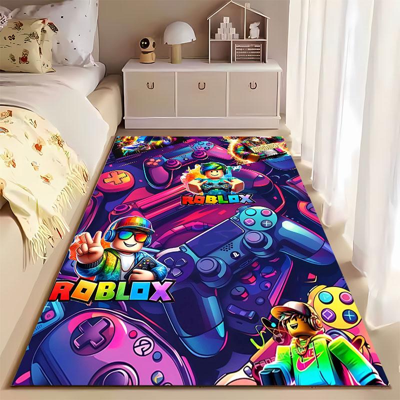 Colorful Gaming Theme Carpet suitable as a non-slip mat for the living room or bedroom sofa