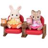 Sylvanian Families Baby Theater Margaret Rabbit Calico Movie Popcorn Set, Red, & Cat, Theater,