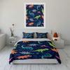 Colorful Dinosaur Bedding Set Bedding Set (1 Duvet Cover, 2 Pillowcases, Duvet Not Included)