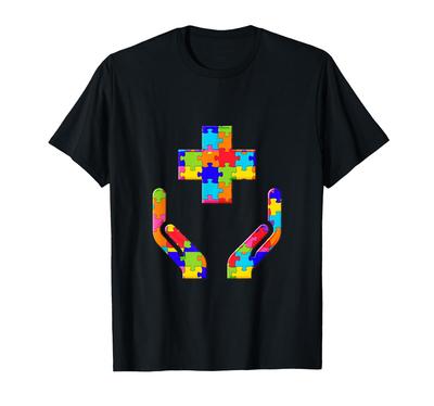 Medical Cross Hospital Jigsaw Puzzle Autism Puzzle T-Shirt