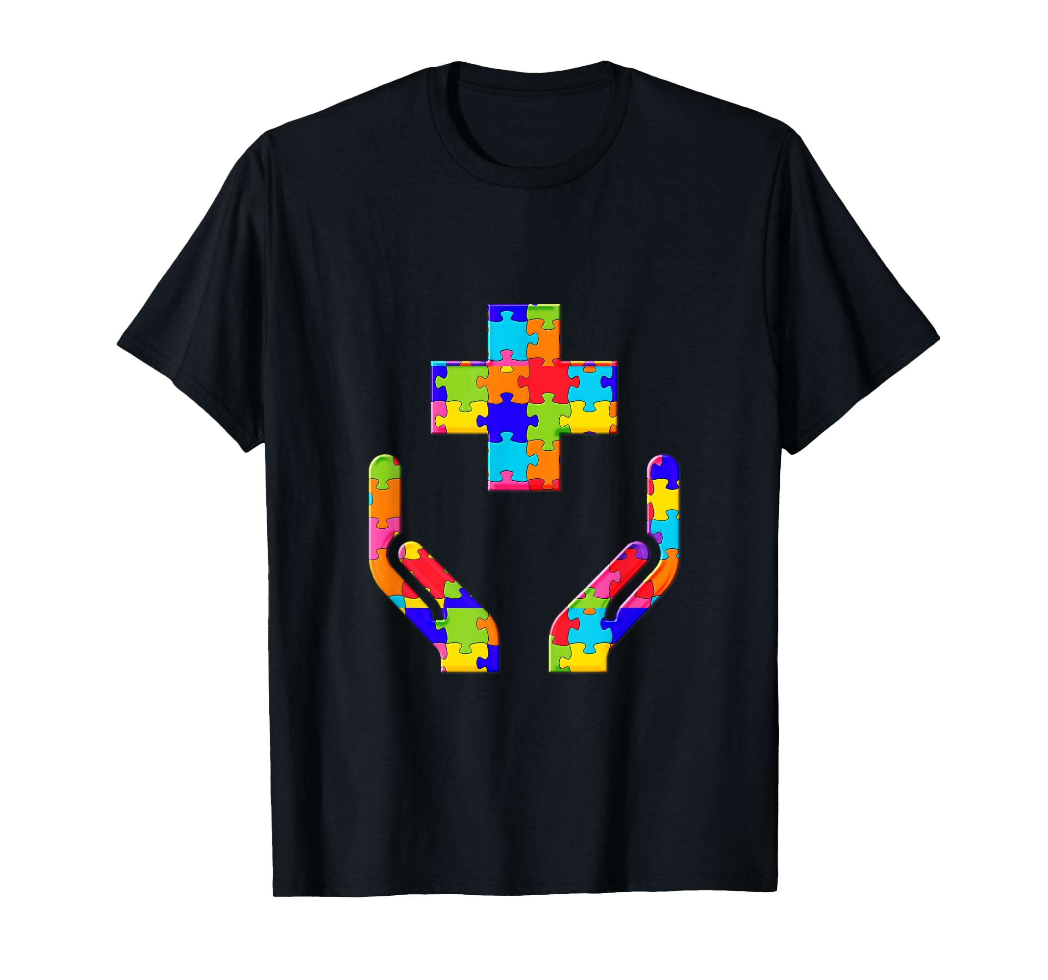 

Medical Cross Hospital Jigsaw Puzzle Autism Puzzle T-Shirt