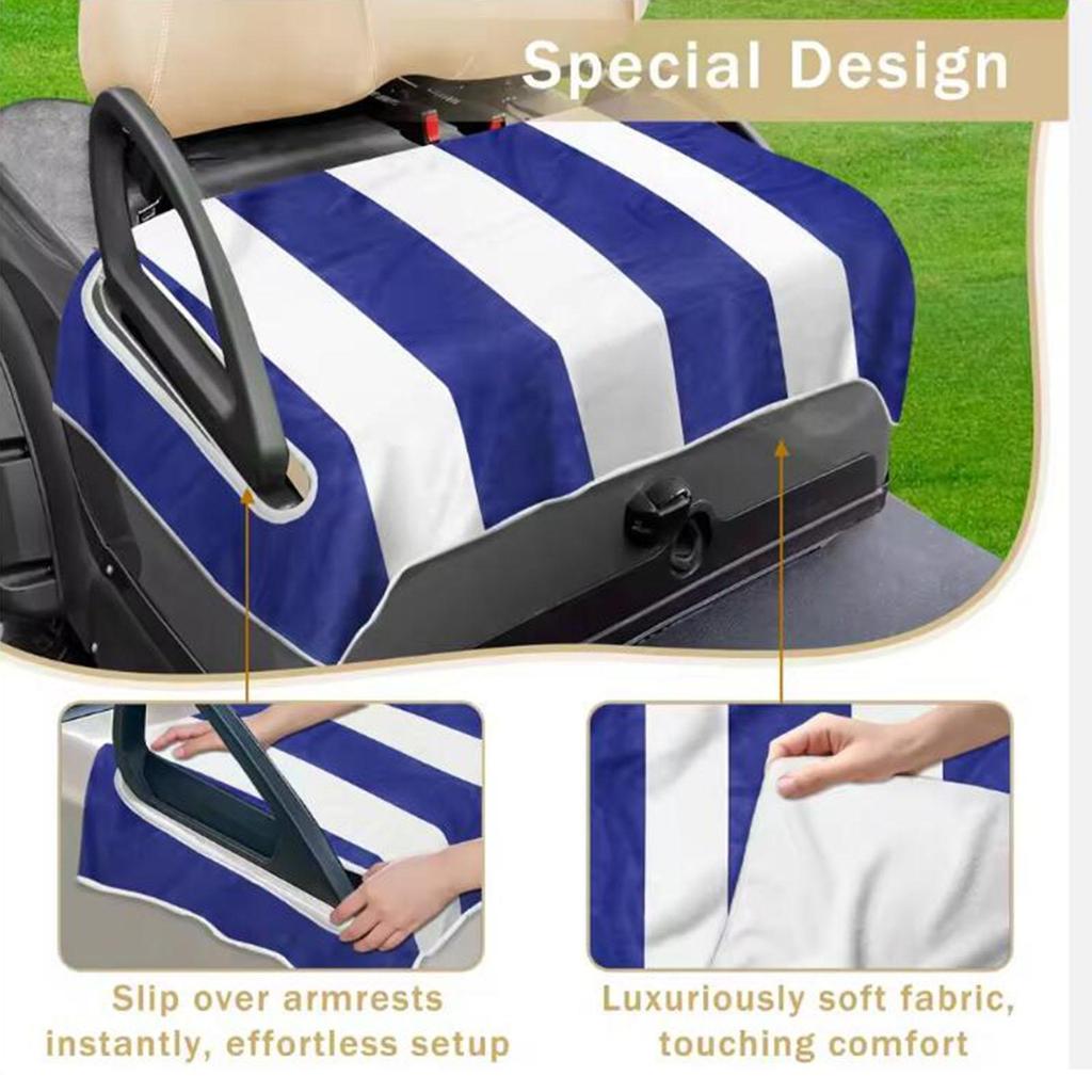Golf Cart Seat Cover Towel Blanket Cushion for Sightseeing Car Protector Easy