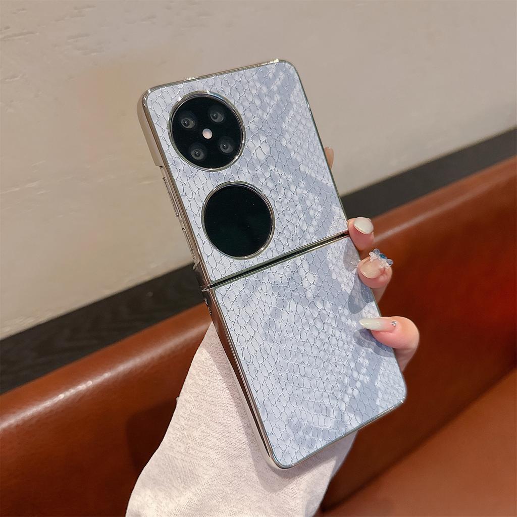 Snake Pattern Pocket2 Folding Phone Case Novaflip Electroplated High-end Simple Protective