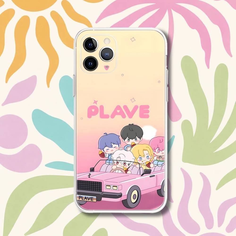 P-PLAVE Kpop Transparent Phone Case For iPhone 17,13,15,12,11,14,16 Pro Max Mini 7,8 Plus SE4,17E Air Fundas iPhone17promax