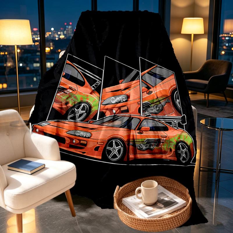 Fast & Furious Print Blanket - Soft & Comfortable, for Bedroom, Travel, Sofa, Home Decoration - Birthday Christmas Gift for Friend
