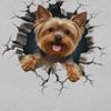 Cool Breaking Through Yorkshire Terrier T Shirt Men Pure Cotton Tshirt Leisure Yokie Dog Lover Tees Fashion Tshirt For Husband