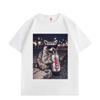 Funny Drinking Beer Cat Meme Graphi T Shirts Men Women Clothing High Street Fashion Trend T-shirts Summer Loose T-shirt