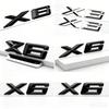 3D ABS Black Chrome Letters For Cars Rear Trunk Emblem Badge For X6 Logo BMW X6 E71 F16 E72 G06 Stickers Lettering Accessories GP6
