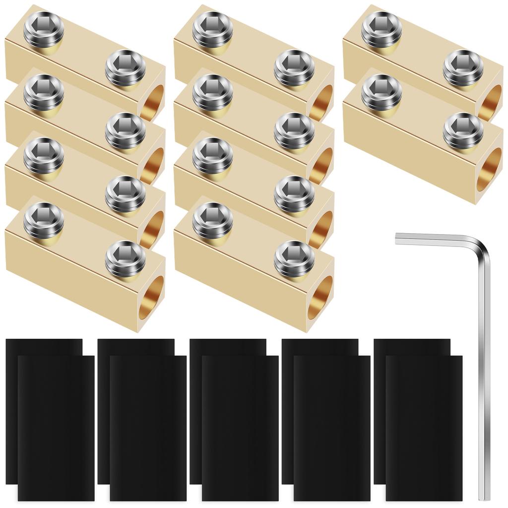 10Pcs Wire Connector Nut Kit 60A/80A Copper Splicing Wiring Connector Waterproof Circuit Wire Connecting Terminal for Automotive