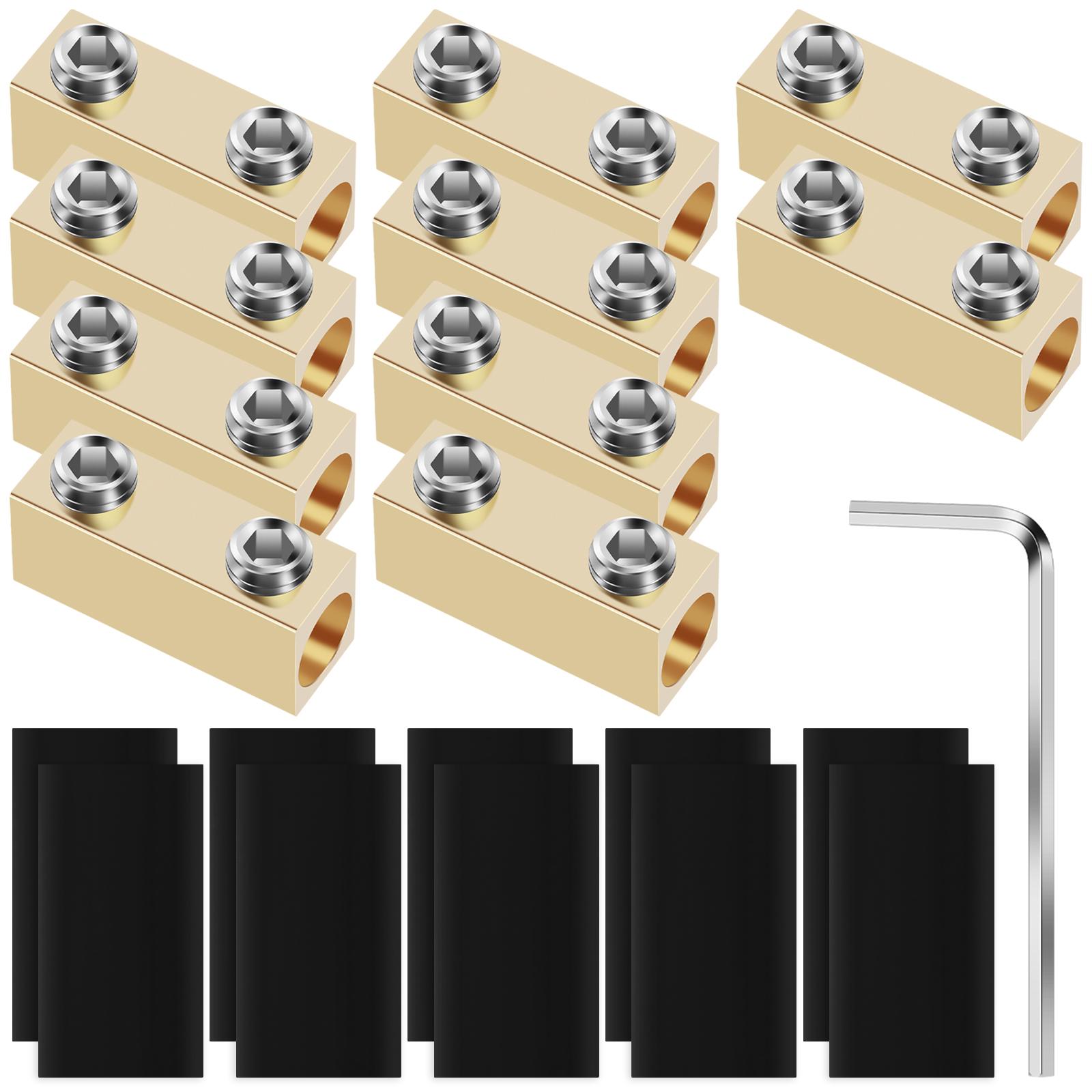 

10Pcs Wire Connector Nut Kit 60A/80A Copper Splicing Wiring Connector Waterproof Circuit Wire Connecting Terminal with 10 Heat