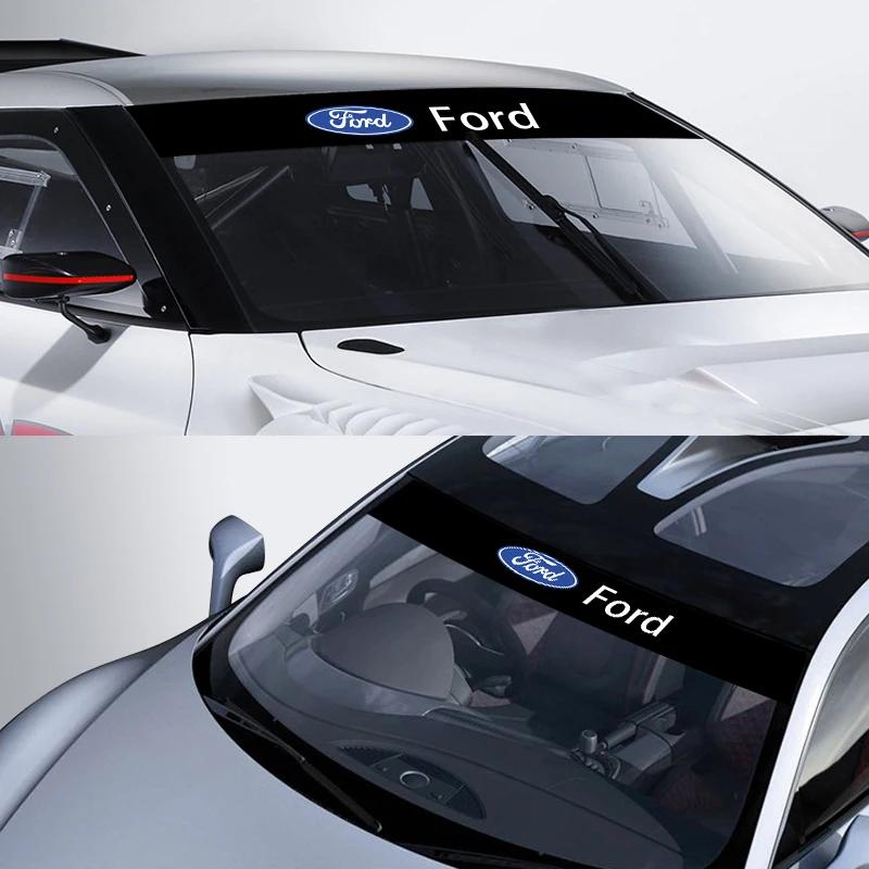 Car Sticker 1pcs Car Front Rear Window Sticker Waterproof Sunshade Windshield Decal For Ford Focus 2 3 Mondeo Mk3 F150 Fusion Mu