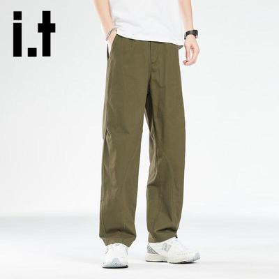 OVERPROTECTIONit Men's Spliced Straight-Leg Casual Pants