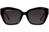 Balenciaga Asian BB0273SA Women's Sunglasses, Fit, 001, Black/Gray