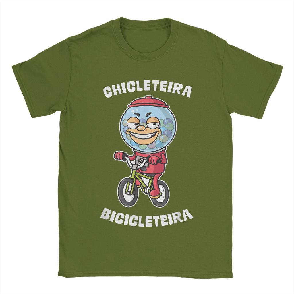 Italian Brainrot Chicleteira Bicicleteira Meme Men T Shirts Awesome Tee Shirt Short Sleeve O Neck T-Shirt Summer Tops