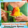 1000Pcs Snow Cone Spoon Straws 9.3 Inch Detachable Reusable Long Milkshake Straws for Drinking Ice Cream Coffee Kitchen Stirring