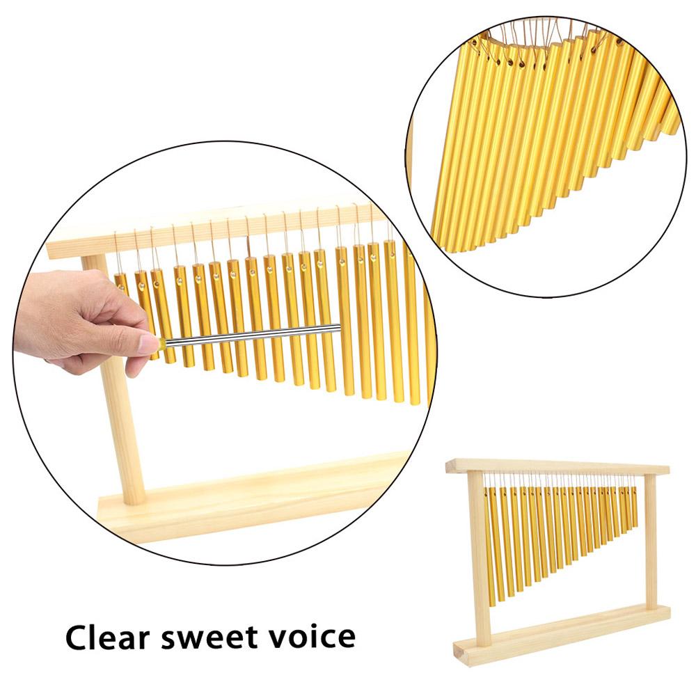 20 Töne Tisch-Glockenspiel 20 Stäbe Einzelreihe Musikalisches Schlaginstrument mit Holzständer Schlägel