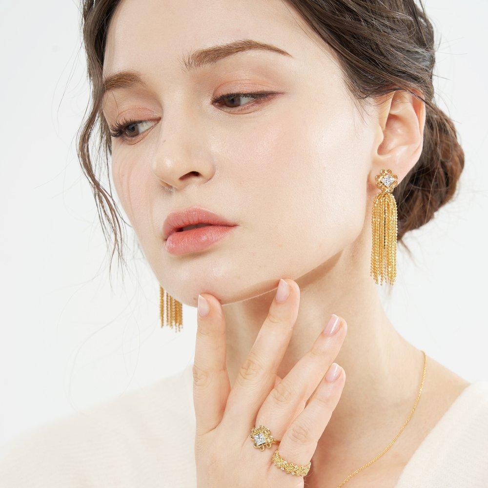 [Handal Jewelry] Destiny Knot Tassel Earrings