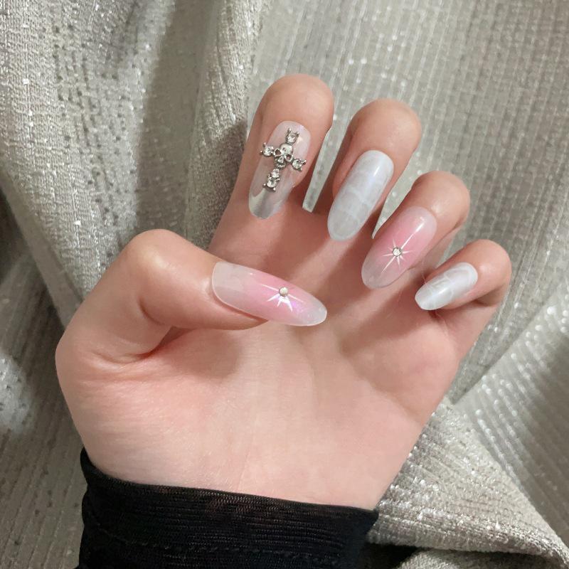 Luxurious Handmade Translucent Nail Tips for Autumn/Winter – Soft Texture, High-Class Feel