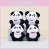 Heart Love Bib Panda Plush Keychain Toy Cartoon Stuffed Doll Decoration Gift