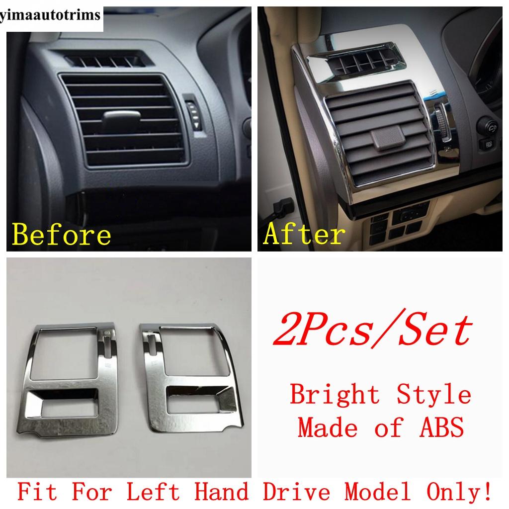 Chrome Pillar A Speaker / Read Light / Dashboard Air Vent Cover Trim Accessories For Toyota Land Cruiser Prado FJ150 2014 -