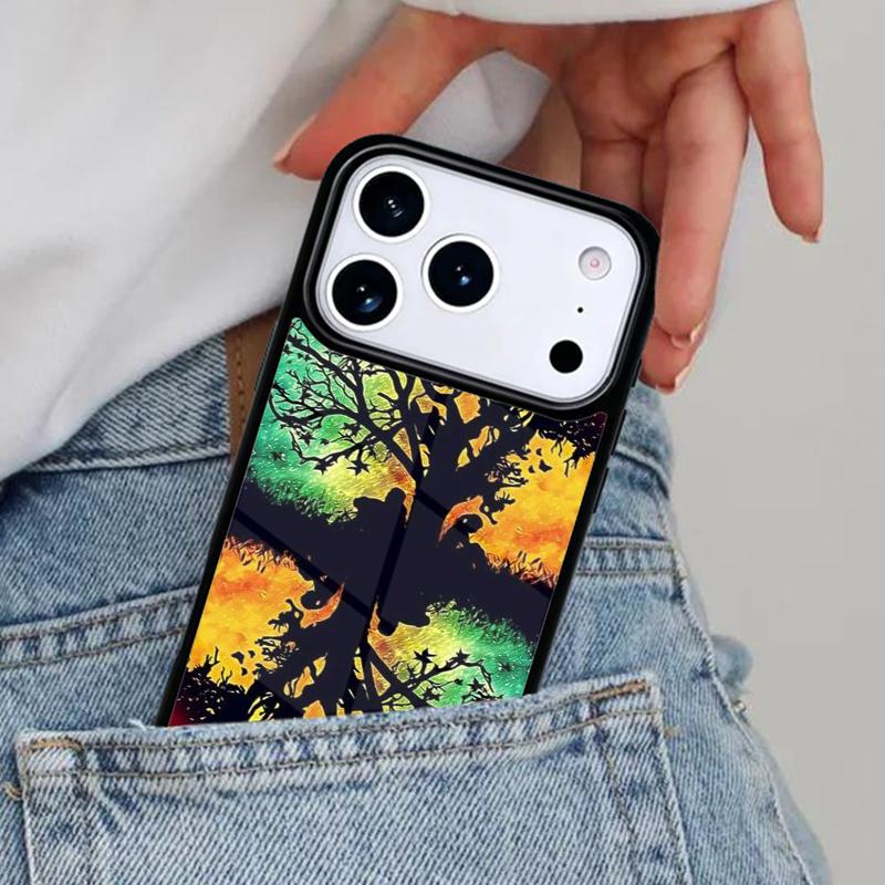 Day Night Tree Phone Case for iPhone 16e 15 14 13 12 17 Pro Max Plus Air 17pro Cover Coque