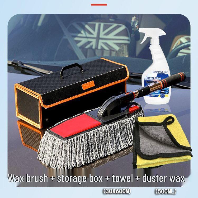 Dual-Use Wet & Dry Car Wash Mop and Dust Brush