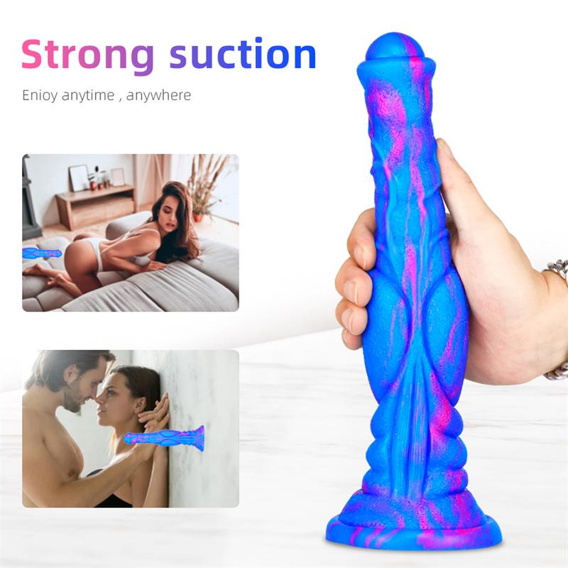 Eiloser Pferdeschwanz, flüssiges Silikon, Tierpenis, dick und lang, Farbsimulation, gefälschter Penis, Analplug, lustiges Masturbationsgerät