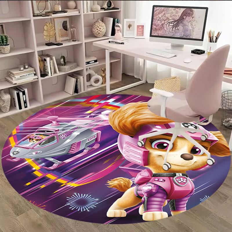 1pc Paw9 Carpet, Round Rug, Comfortable, Suitable for Entryways, Living Rooms, Office, And Bedrooms, Christmas Decoration