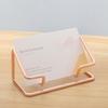 Elegant Black Metal Desktop Business Card Holder for Modern Offices & Hotels