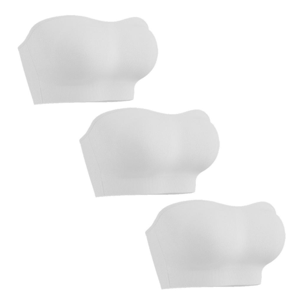 Summer thin women's removable strapless bra padded tube top non-slip silicone seamless rimless tube top bra