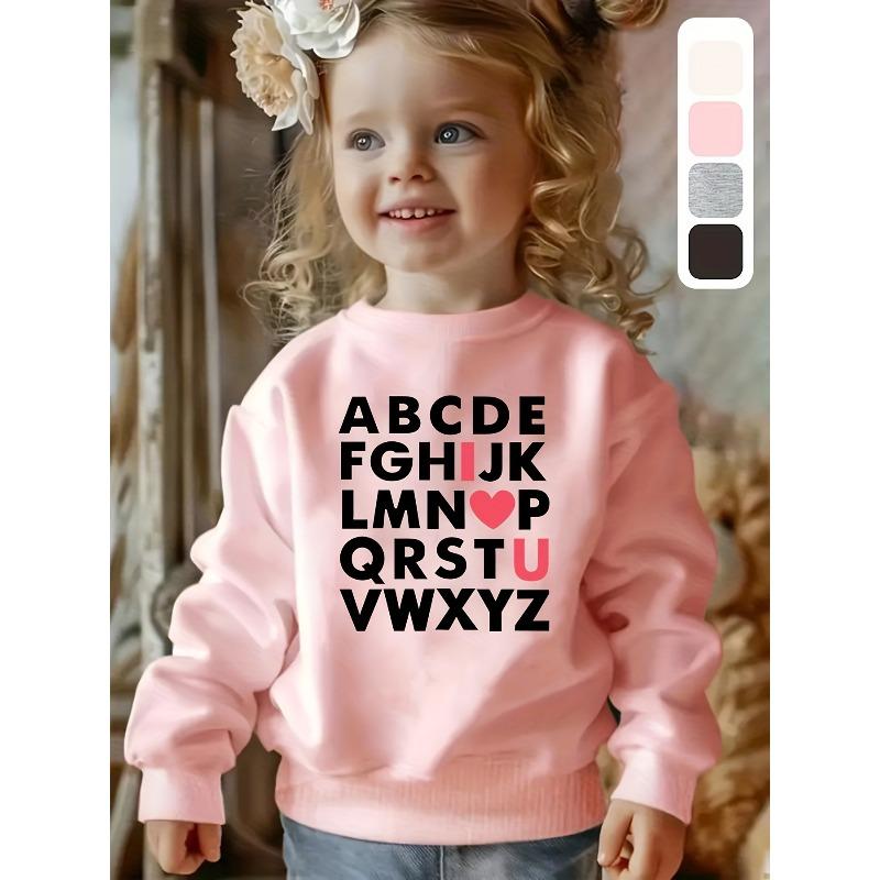 European Sizes Valentine'S Hoodie Kids Kids Crewneck Pullover Creative Letter Print Holiday Gift Fashion Casual Comfortable Kids Sportswear