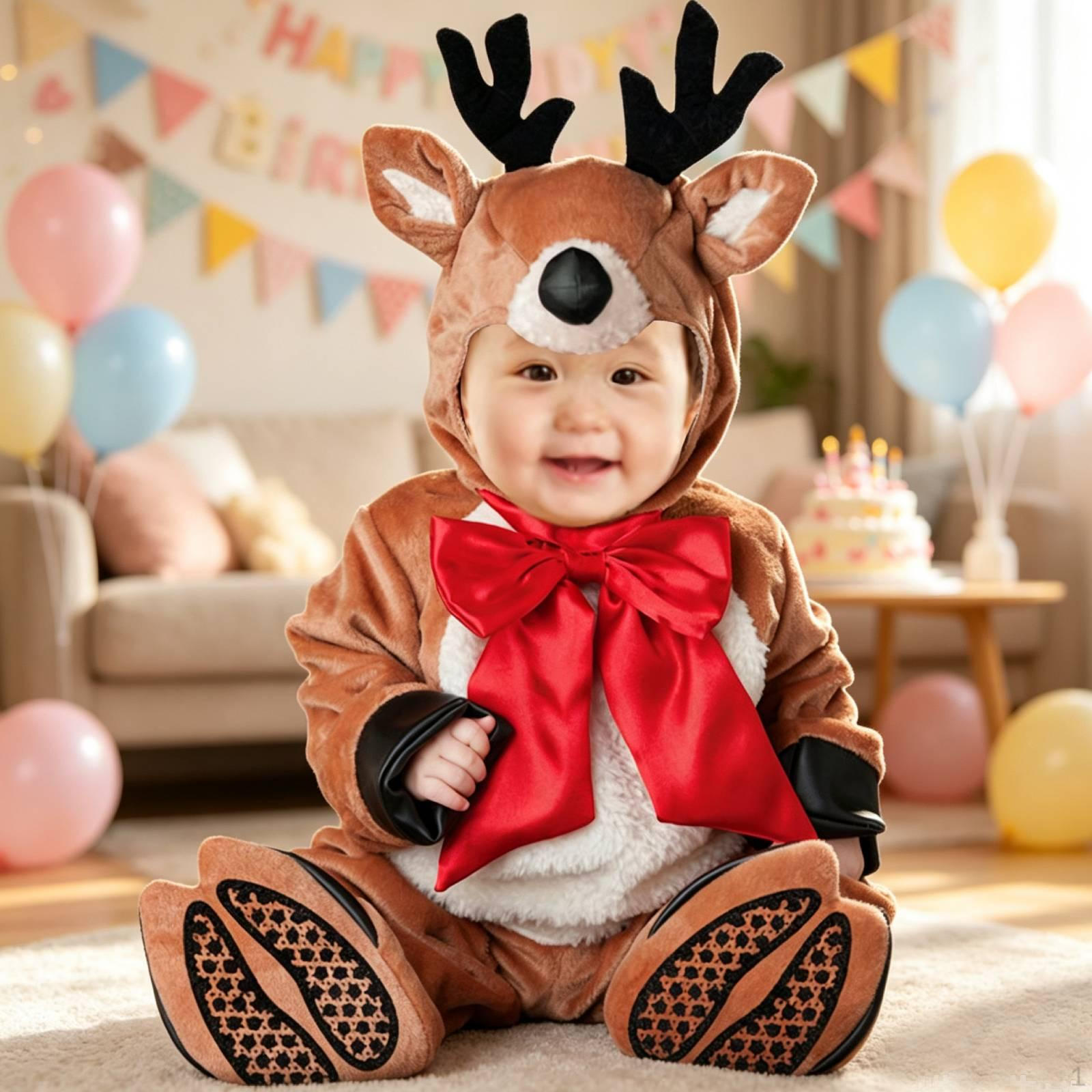 Baby Christmas Costume Cozy with Hat