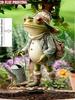 1 frog creative garden plaque, weather resistant outdoor decoration, suitable for flower bed decoration and lawn decoration,