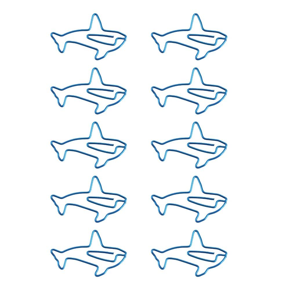 100Pcs Dolphin Shape Metal Paperclips Blue Cute Paper Clips Paper Clips Document Organization