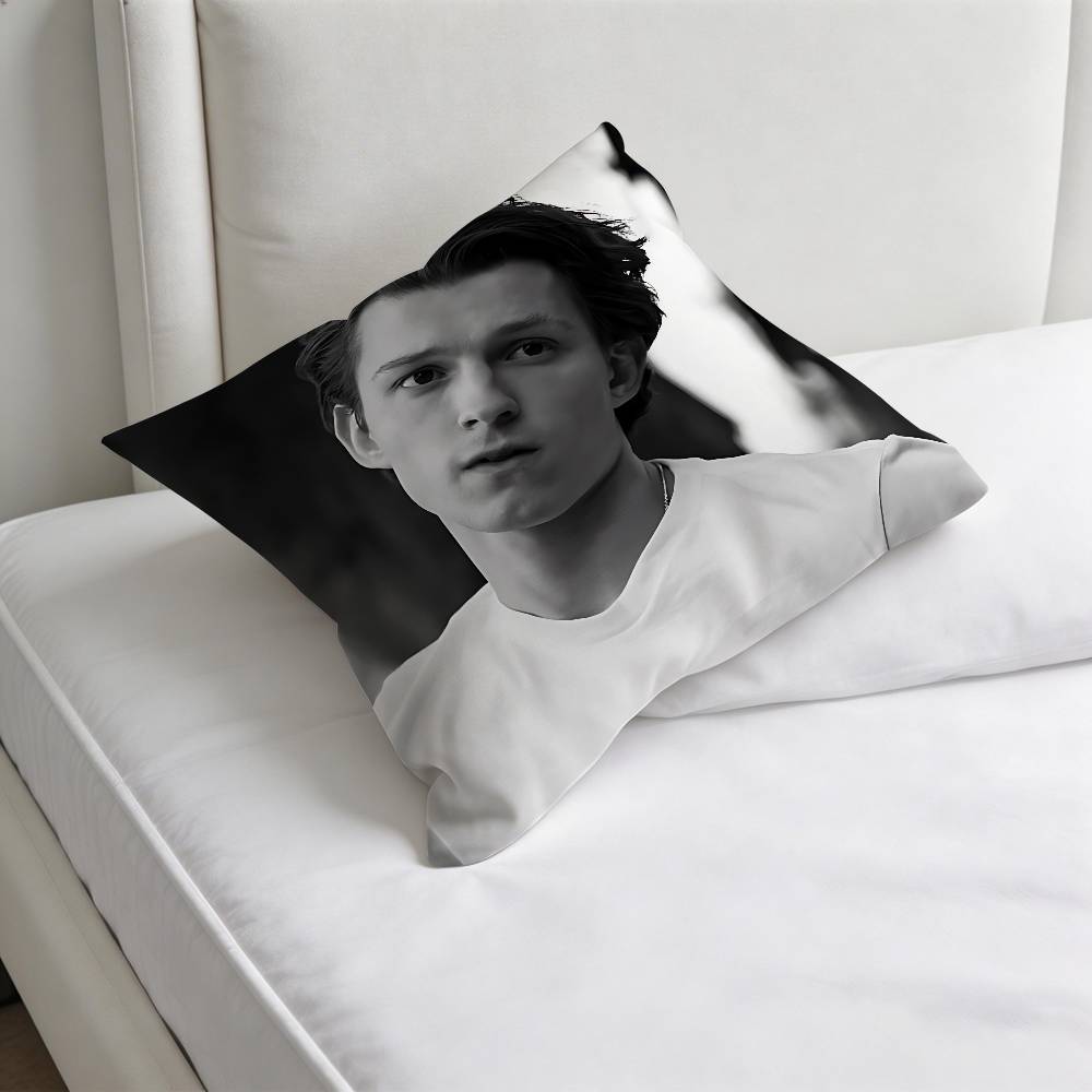 Funny Tom HHolland Actor Decorative Square Pillow Cover Modern Cushion Case for Living Room Bedroom
